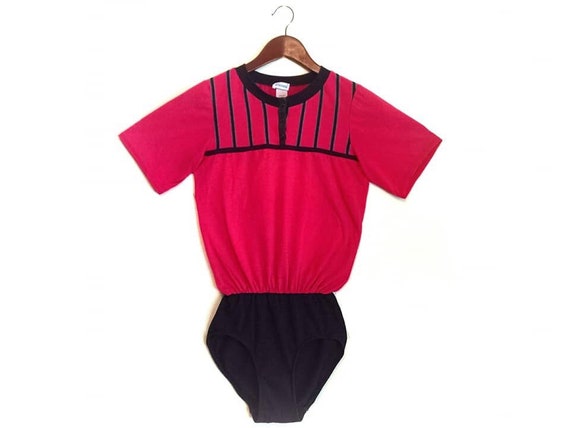 Vintage 1980s Leggs aerobics leotard glow costume