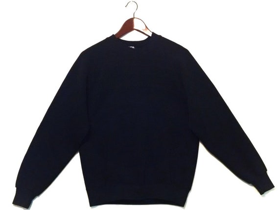 Vintage 1980s Jerzees Classic black solid minimali