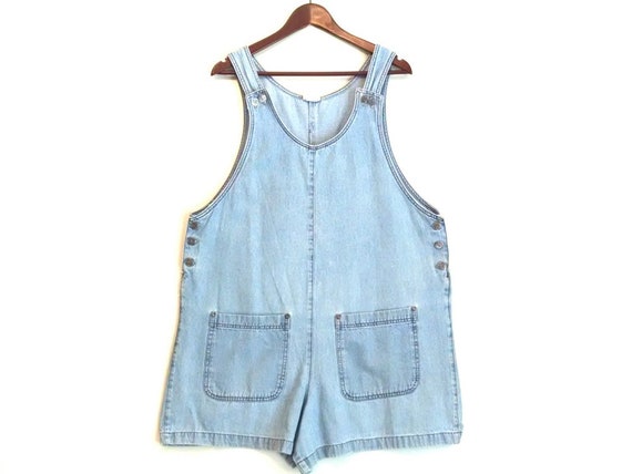 Vintage denim hipster dungarees overalls shorts