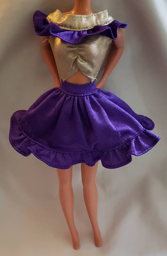 barbie doll gold dress
