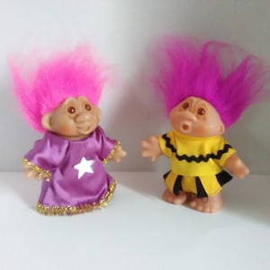 Dam Treasure Troll Dolls Vintage 1986 Treasure Troll Dolls - Set of 2