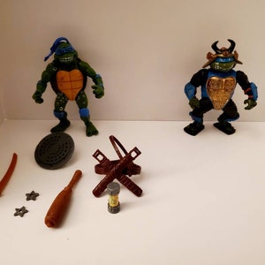 Vintage Playmates Teenage Mutant Ninja Turtles TMNT - Your Choice of 1990 - 91 Action figures - Sewer Samurai Leo or Movie Star Leo