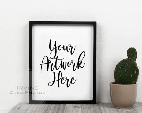 Frame Mockup Minimalist Black Frame Mock Up Vertical Portrait