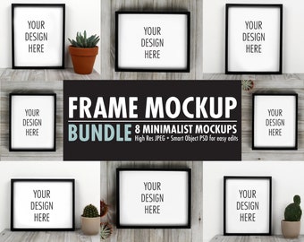 Download Frame Mockup Bundle Minimalist Black Frame Mock Up Vertical Black White Modern Poster Mockup Cactus Quote Poster Styled Smart Object Free Mockups Graphics Design On Yellow Images PSD Mockup Templates