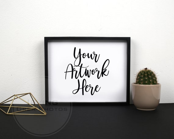 Frame Mockup Horizontal Black And White Modern Poster Mockup Frame Mockup Horizontal Black And White Modern Poster Mockup