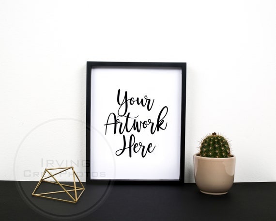 Download Frame Mockup Minimalist Black Frame Mock Up Vertical Black And Etsy PSD Mockup Templates