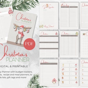 Christmas Planner Printable Holiday Planner Gift Budget Planner Xmas Planner Christmas Gift List Christmas Binder To Do List Gift tag
