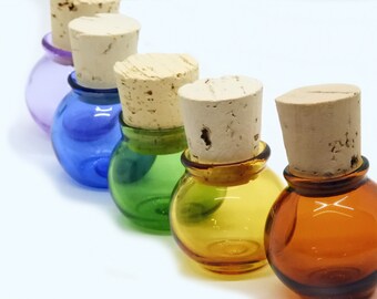 Glass Stashjar, Apothecary Cork Jar, Small Jar with Cork, Potion Bottle, Spice Container, Craft Container, Seed Storage