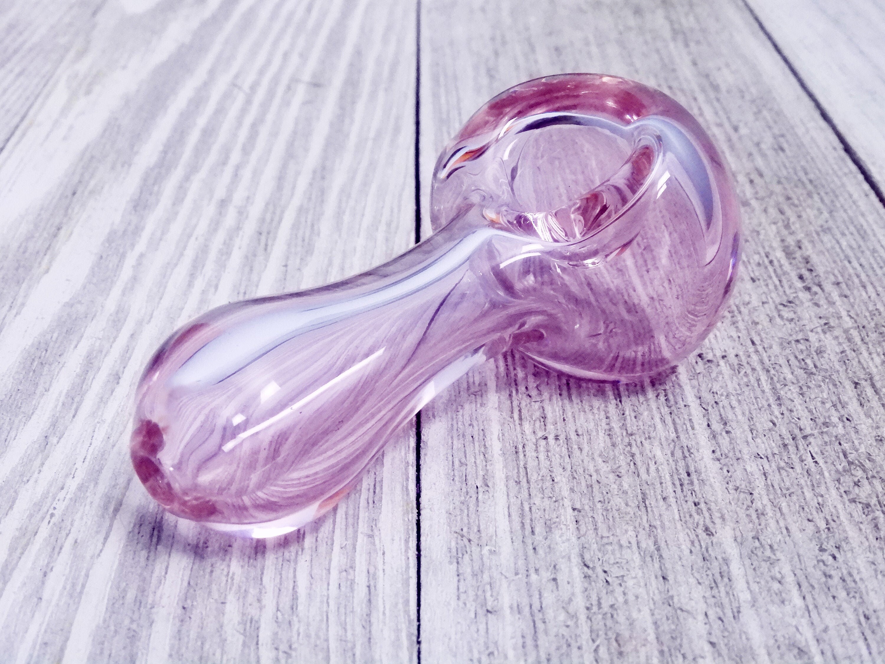 Girly Glass Pipes Pink Thick Glass Smoking Pipes Pipes for Etsy