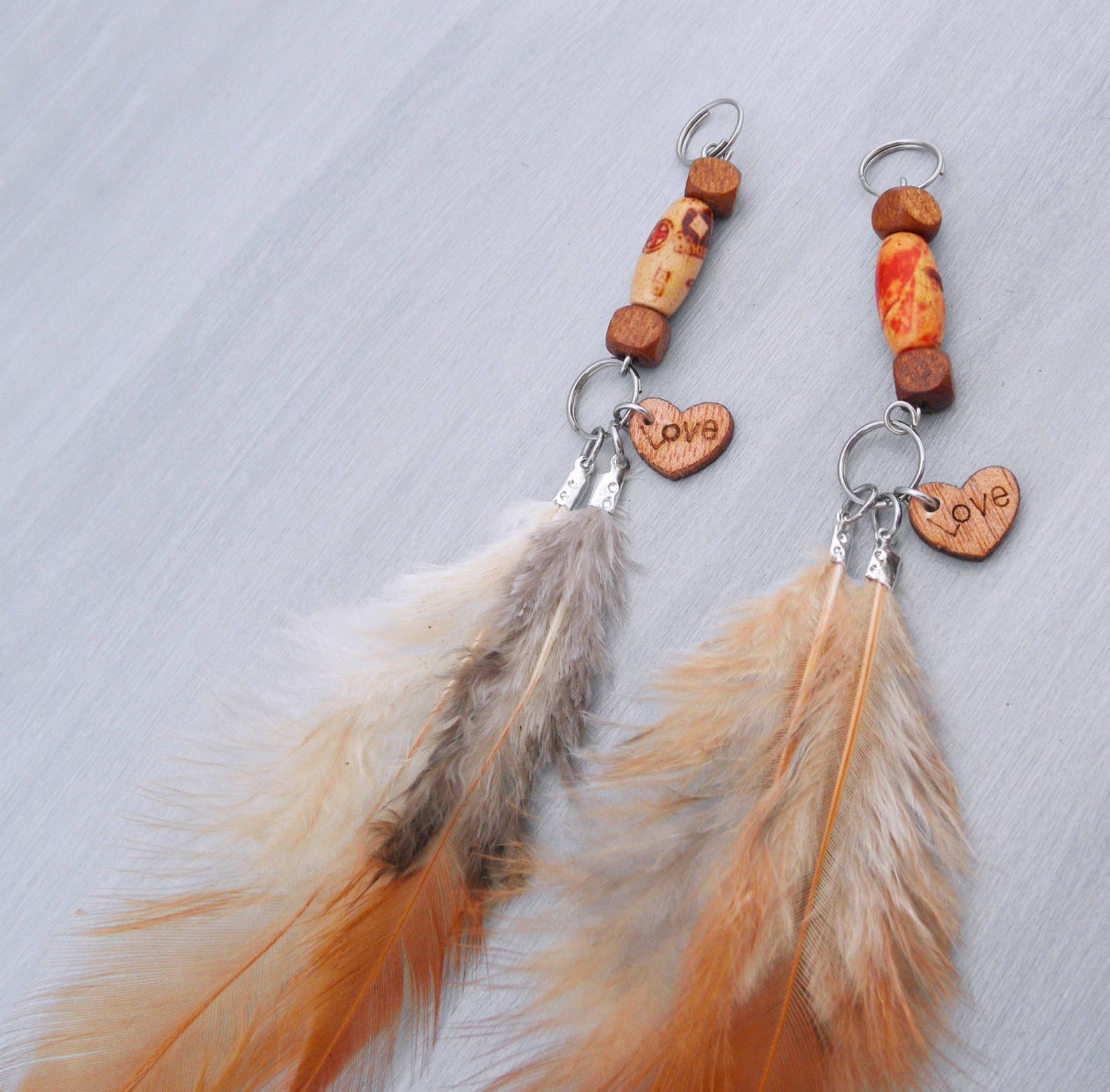 Natural Horse Bridle Charm With Feathers and Wooden Beads Etsy