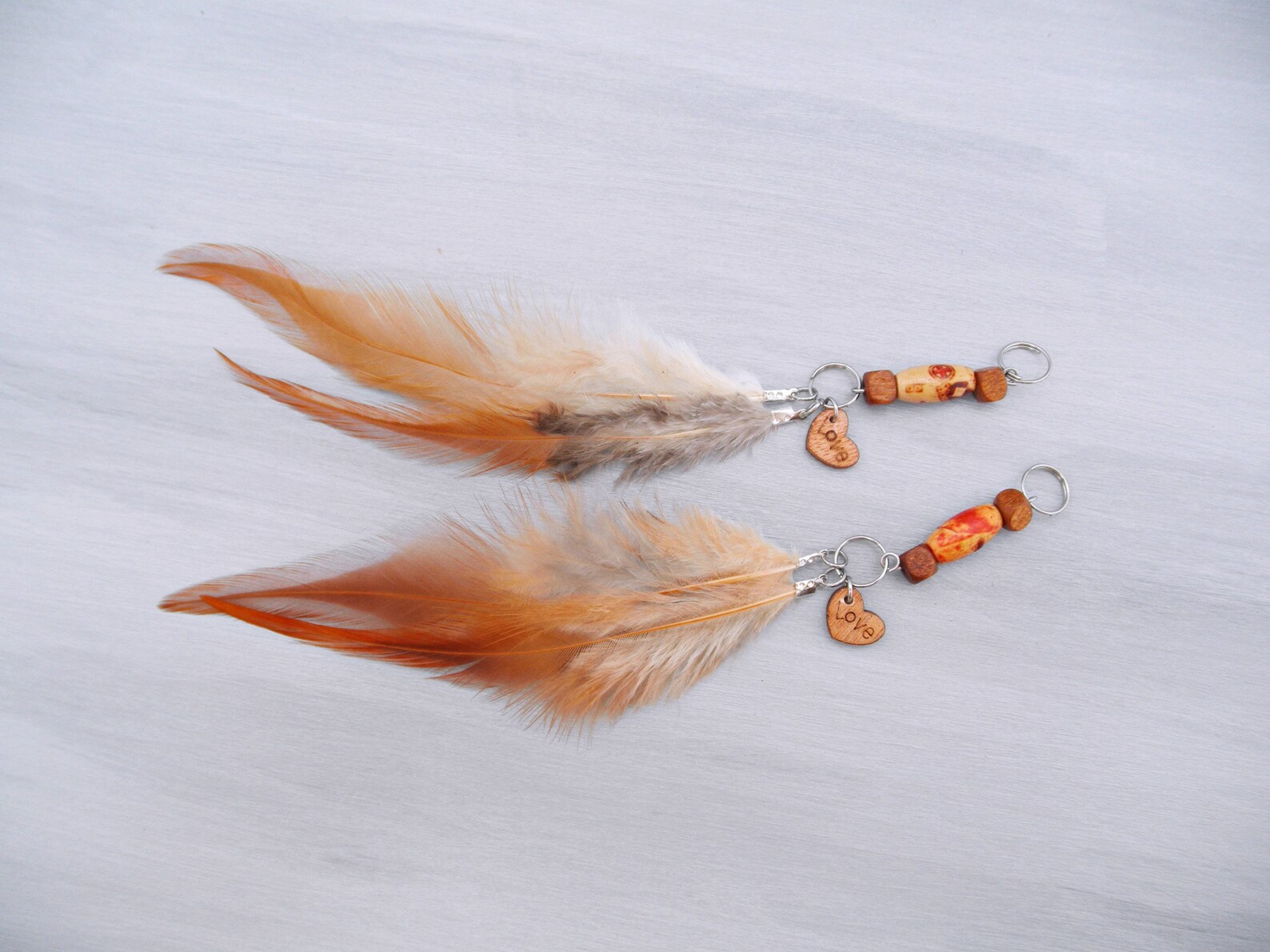 Natural Horse Bridle Charm With Feathers and Wooden Beads Etsy