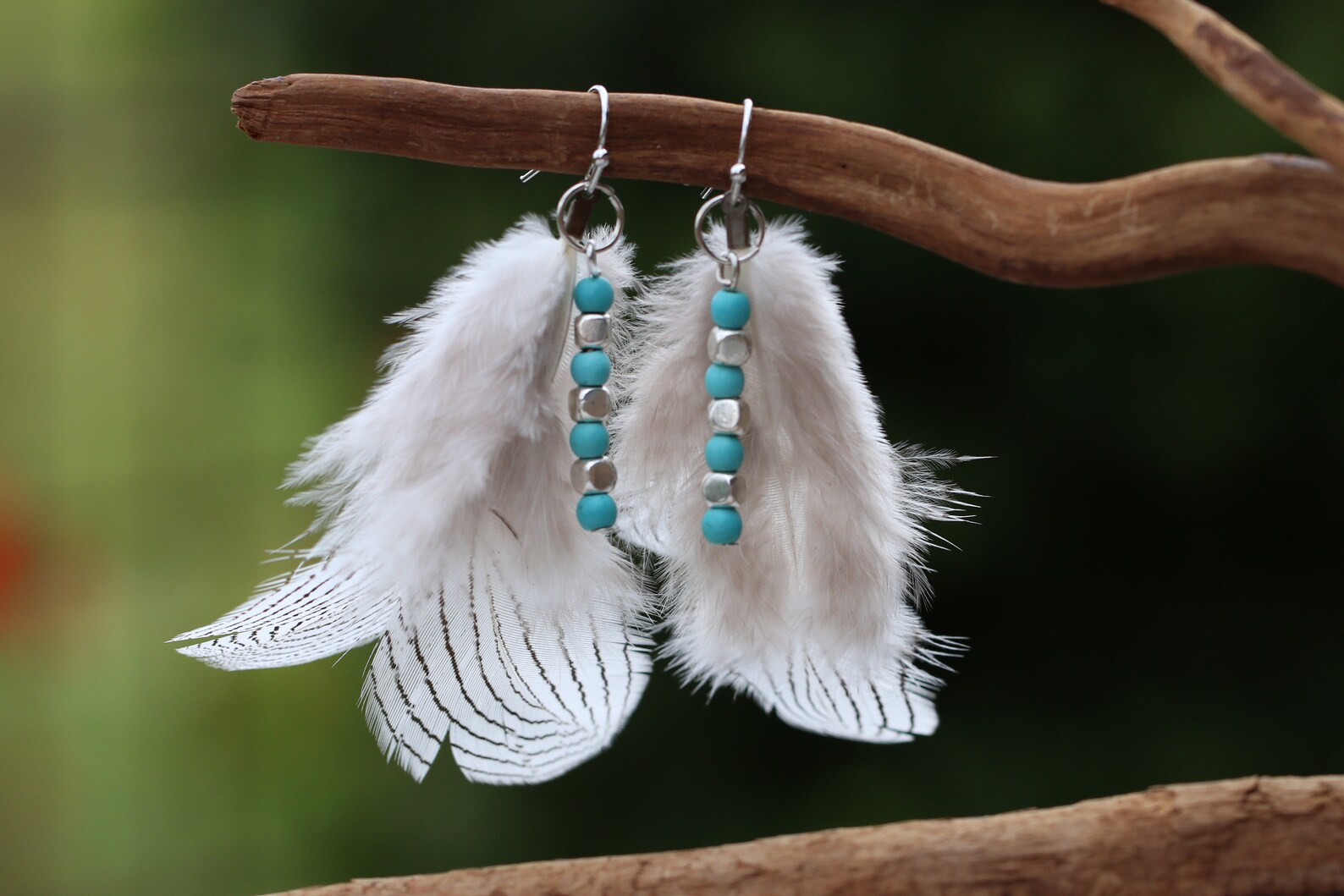 Pheasant Beaded Earrings main image 1