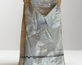 Enro Sullivan Bros Dress Shirt Size 15.5/35 Poplin USA Single Stitch Retro Work