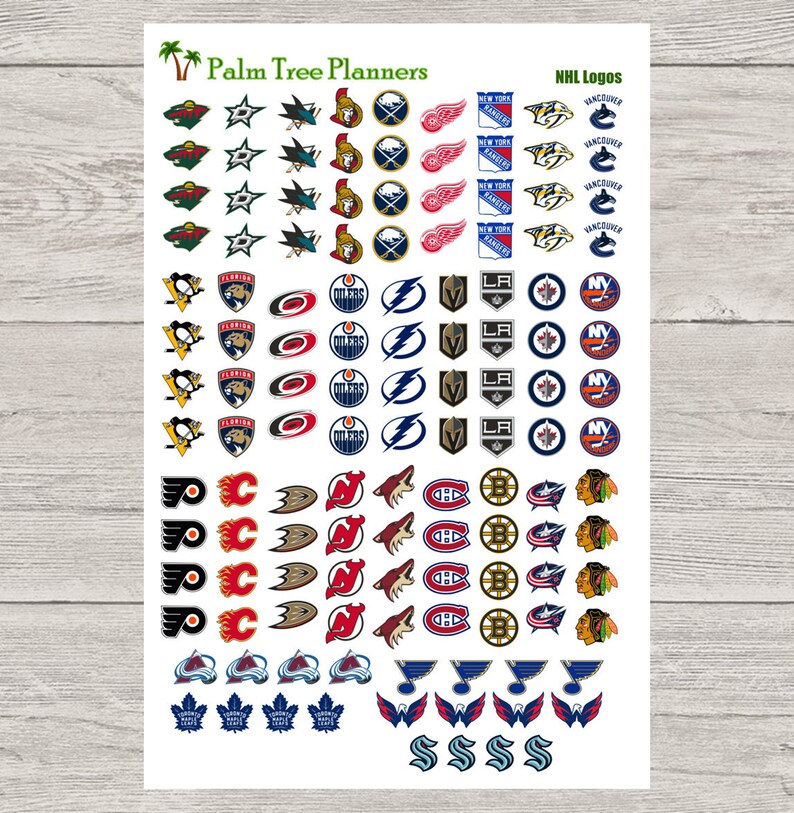 NHL Hockey Primary or Alternate Logos for All 32 Teams in Etsy Canada