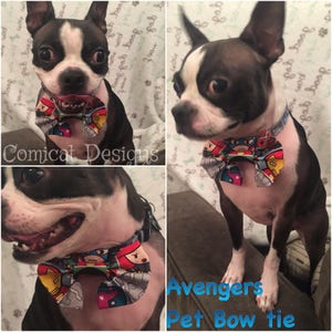 Comic themed pet bow tie