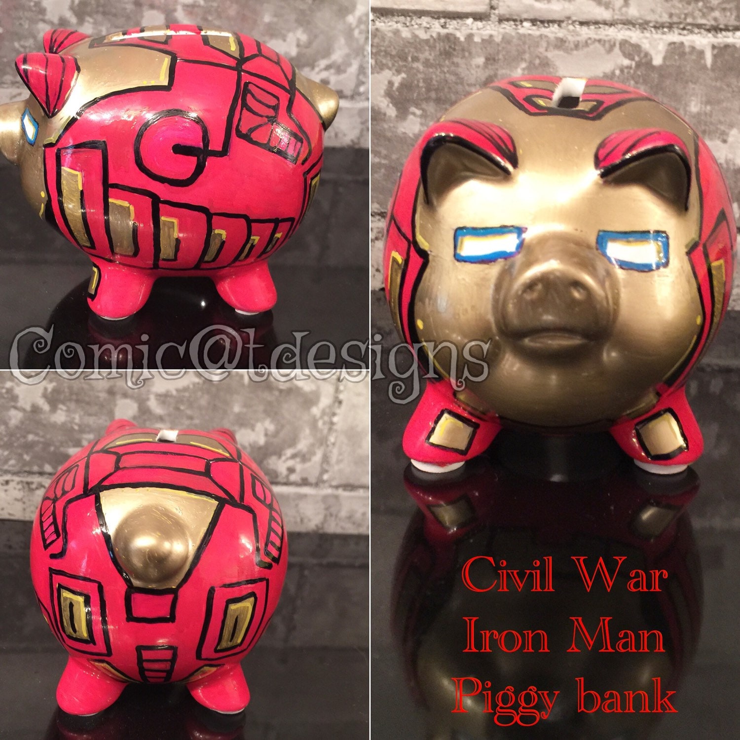Custom Character Piggy Banks small 3.5 Etsy