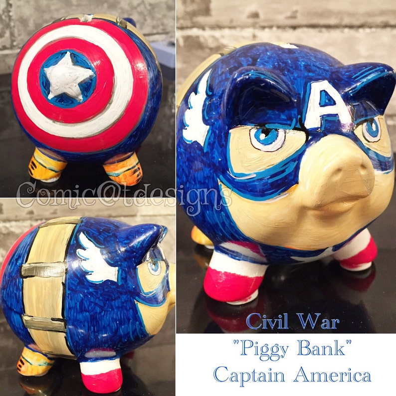 Custom Character Piggy Banks small 3.5 Etsy