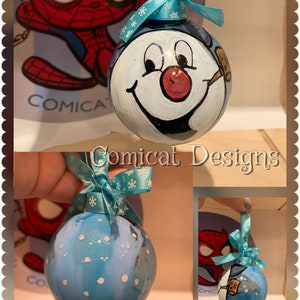 Frosty the snowman comic ornament
