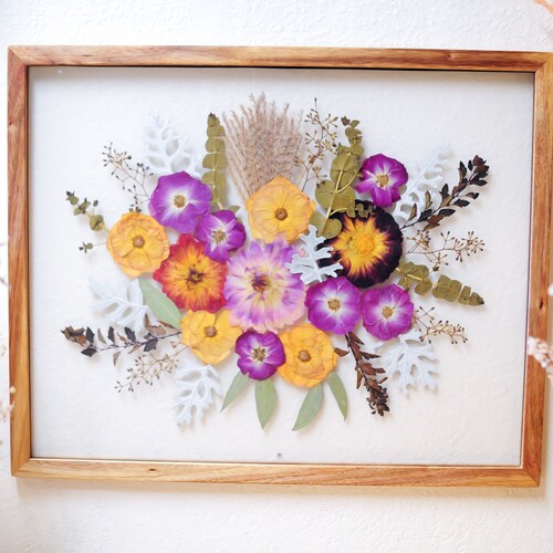 Custom Pressed Flowers Wedding Bouquet Preservation Etsy