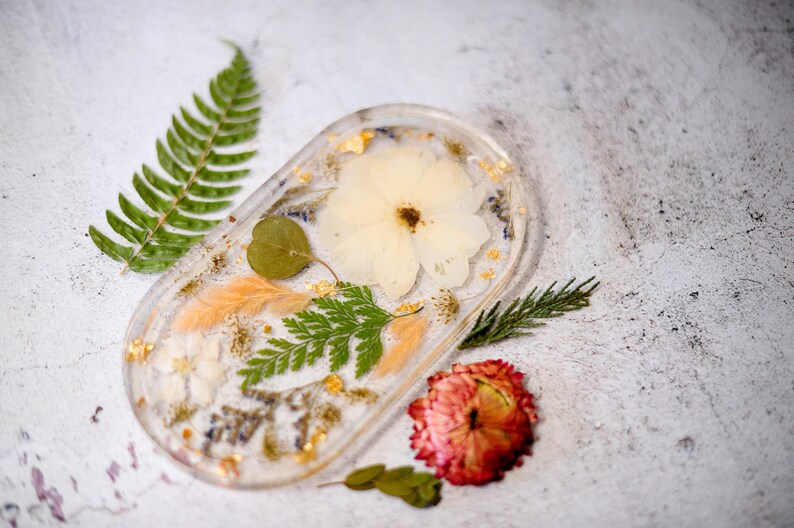 Preserved Flower Tray Resin Pressed Flower Tray Bouquet Preservation Serving Tray Wedding Flower Preservation Resin Wedding Bouquet