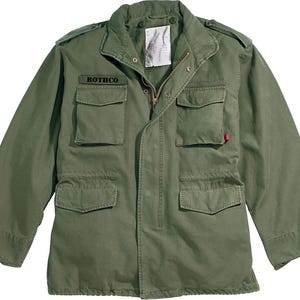 Vintage M65 Field Jacket Olive Drab Classic M65 Field Jacket Size XL