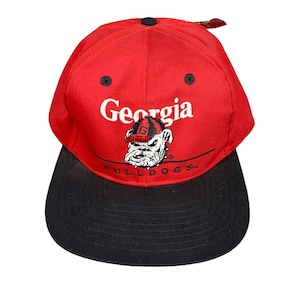 Vintage Georgia Bulldogs Snapback Hat Cap Adjustable Red NCAA New