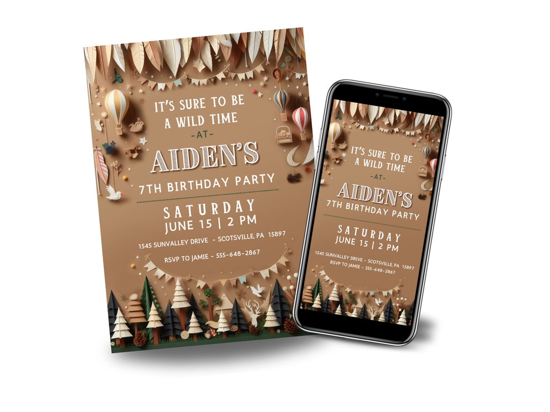 Free Printable Forest Invites