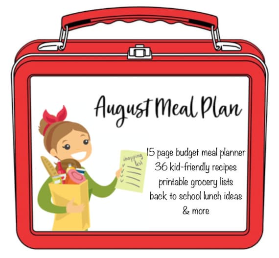 Monthly And Weekly Meal Plan With Grocery Lists And Recipes Etsy