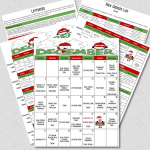 December 2020 Monthly Breakfast, Lunch and Dinner Budget Meal Planner w/ Grocery List, Cookbook, Freezer Meal Planner and More image 6