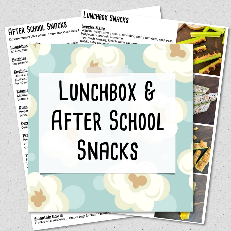 Lunch Box Ideas with Recipes Lunchbox Planner Printable School Lunch Back To School Planning Guide Meal Planner image 4