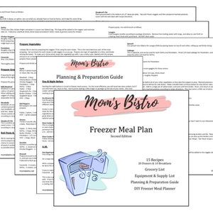 Freezer Meal Plan 2018 Detailed Freezer Meal Planning Guide with Recipes and Grocery List Budget Meal Plan Meal Planner Printable image 2