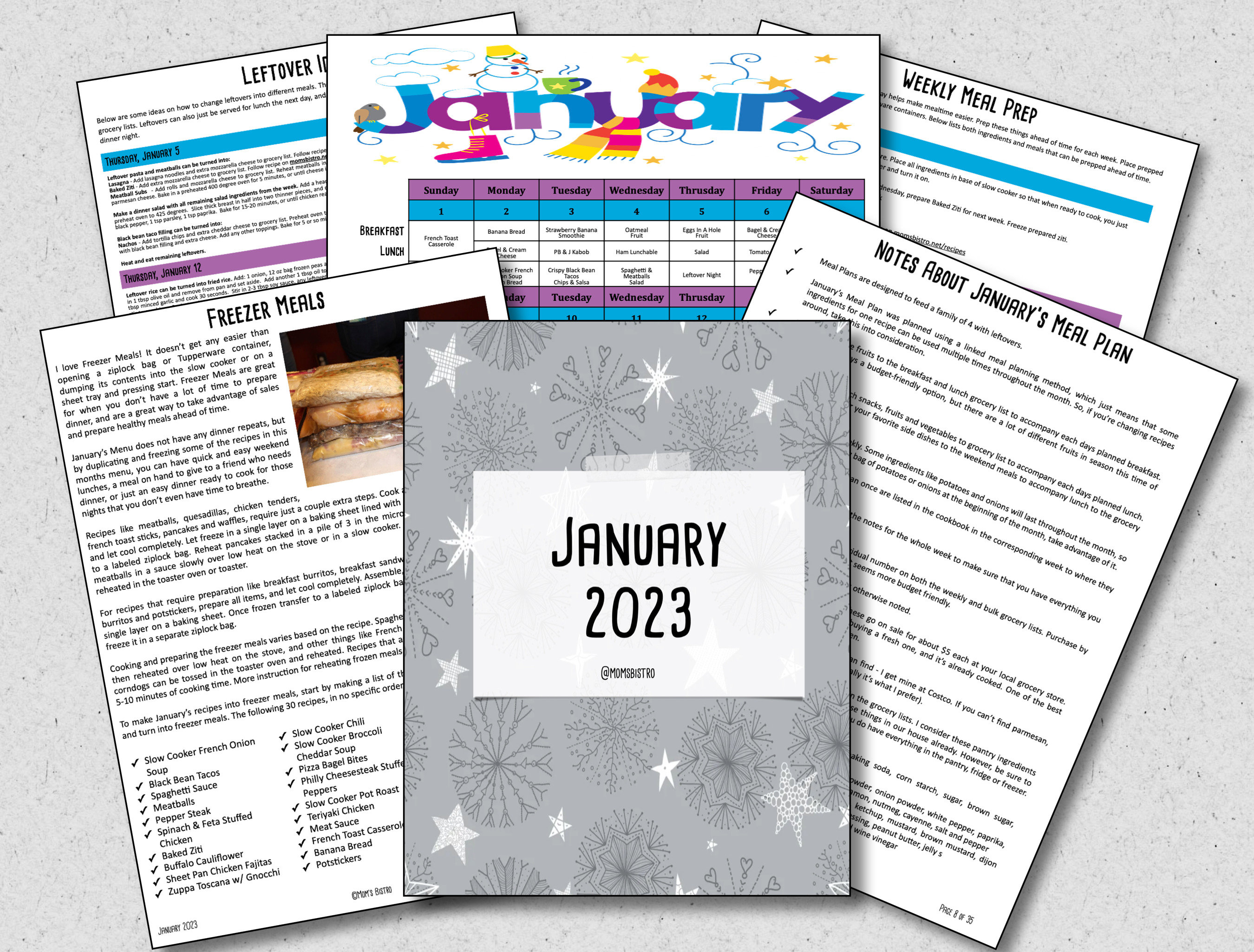 2023 Meal Planner January Meal Plan Printable Planner Budget Monthly