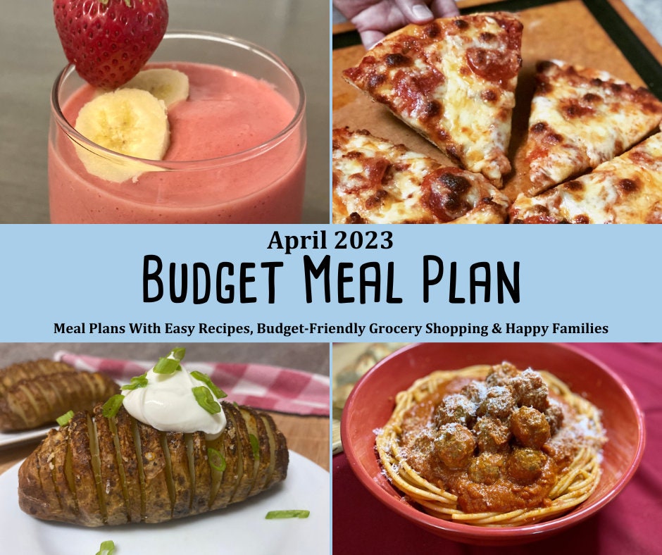 Budget Meal Plan - April 2023 - Budget Meal Planner With Grocery Lists