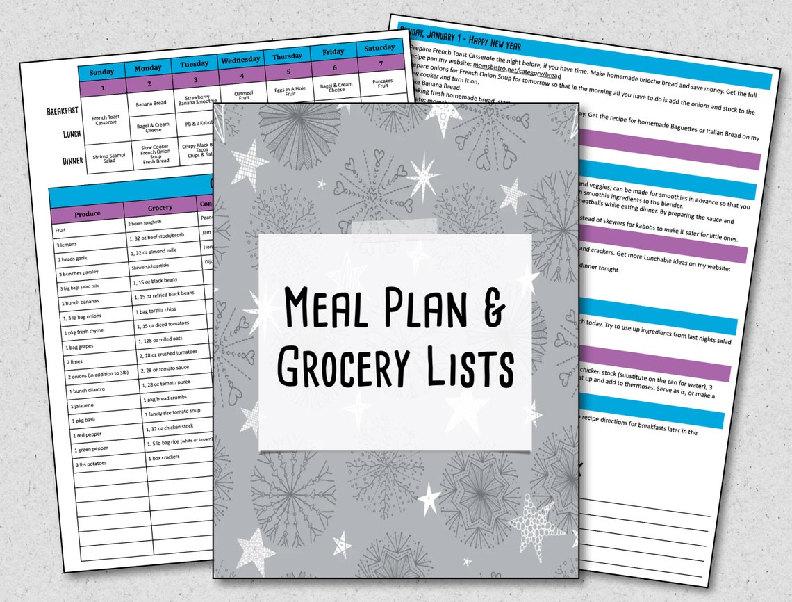 2023 Meal Planner January Meal Plan Printable Planner - Etsy