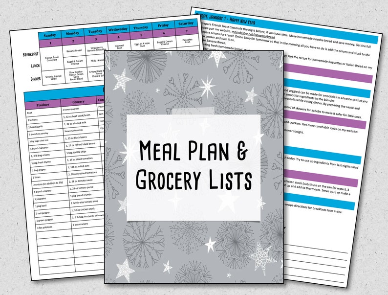 2023 Meal Planner January Meal Plan Printable Planner Budget Monthly Meal Plan with Grocery Lists and Recipes Weekly Meal Planner image 3