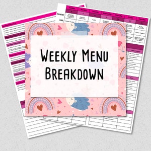 Printable Budget Monthly & Weekly Meal Planning Kit w/ Grocery Lists and Recipes BONUS Freezer Meal Planner Meal Planner Budget Plan image 6