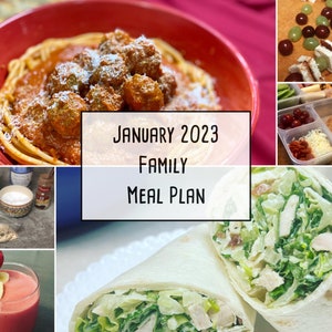 2023 Meal Planner January Meal Plan Printable Planner Budget Monthly Meal Plan with Grocery Lists and Recipes Weekly Meal Planner image 7