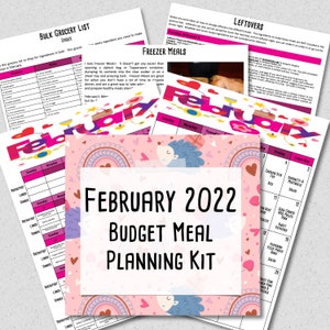 Printable Budget Monthly & Weekly Meal Planning Kit w/ Grocery Lists and Recipes BONUS Freezer Meal Planner Meal Planner Budget Plan image 2