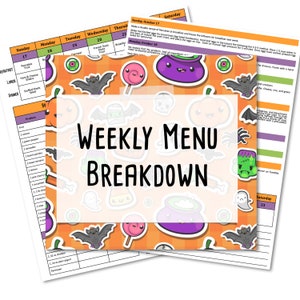 OCTOBER 2021 Budget Monthly Meal Planner w/ Grocery List and Cookbook PRINTABLE Menu Plan Budget Planner Freezer Meal Meal Plan image 4