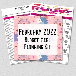 Printable Budget Monthly & Weekly Meal Planning Kit w/ Grocery Lists and Recipes BONUS Freezer Meal Planner Meal Planner Budget Plan image 5