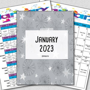 2023 Meal Planner January Meal Plan Printable Planner Budget Monthly Meal Plan with Grocery Lists and Recipes Weekly Meal Planner image 2