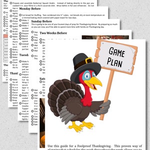 Thanksgiving Planner & Cookbook 60 Page Thanksgiving Planner Printable Planning Kit image 2