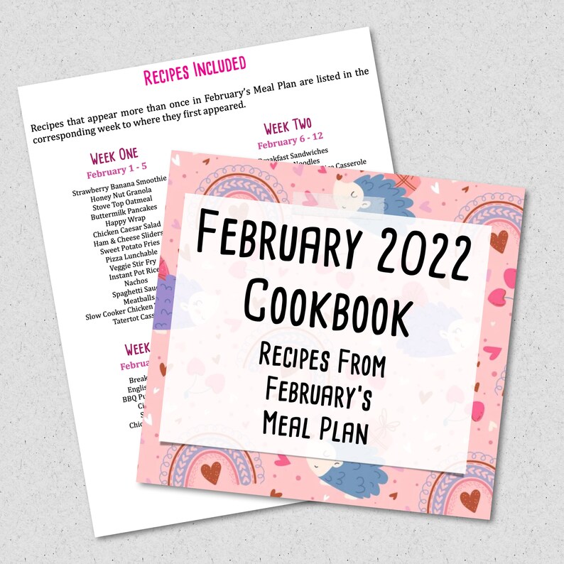 Printable Budget Monthly & Weekly Meal Planning Kit w/ Grocery Lists and Recipes BONUS Freezer Meal Planner Meal Planner Budget Plan image 4