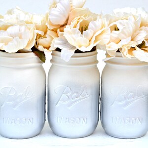 Silver Mason Jars, Metallic Mason Jars, Mason Jars Bulk, Wedding Jars, Wedding Centerpiece, Silver Centerpiece, Silver Jars, Painted Jars