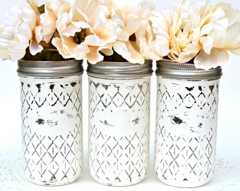 Mason Jar Decor, Mason Jars Bulk, Jelly Jar Decor, Painted Jelly Jars, Painted Mason Jars, Wedding Centerpiece, Jar Centerpiece, Jar Decor