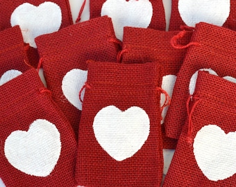 Burlap-Bags, Favor Bags, Wedding Favor Bags, Heart Bags, Burlap Favor Bags, Party Favor Bags, Wedding Gift Bags, Jute Bags, Jute Favor Bags