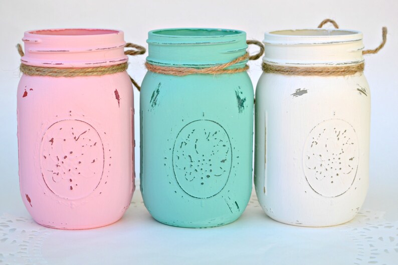 Painted Mason Jars Mason Jars Bulk Spring Decor Spring Etsy