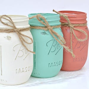 Painted Mason Jars Mason Jar Decor Mason Jar Bulk Boho - Etsy