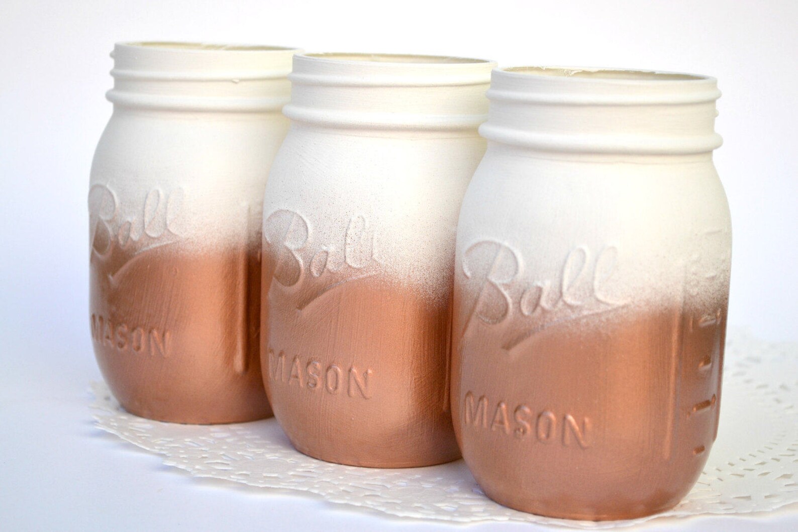 Painted Mason Jars Mason Jars Bulk Copper Jars Metallic Etsy