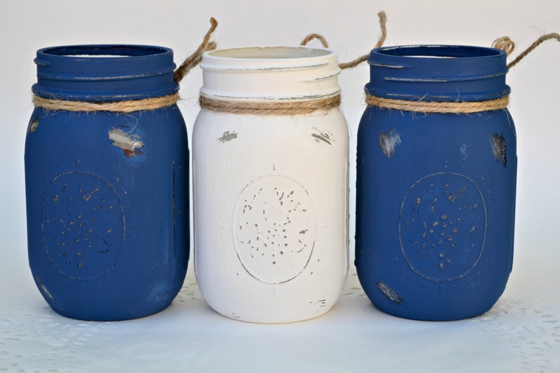 Mason Jar Decor Painted Mason Jars Painted Jars Mason Jar Etsy